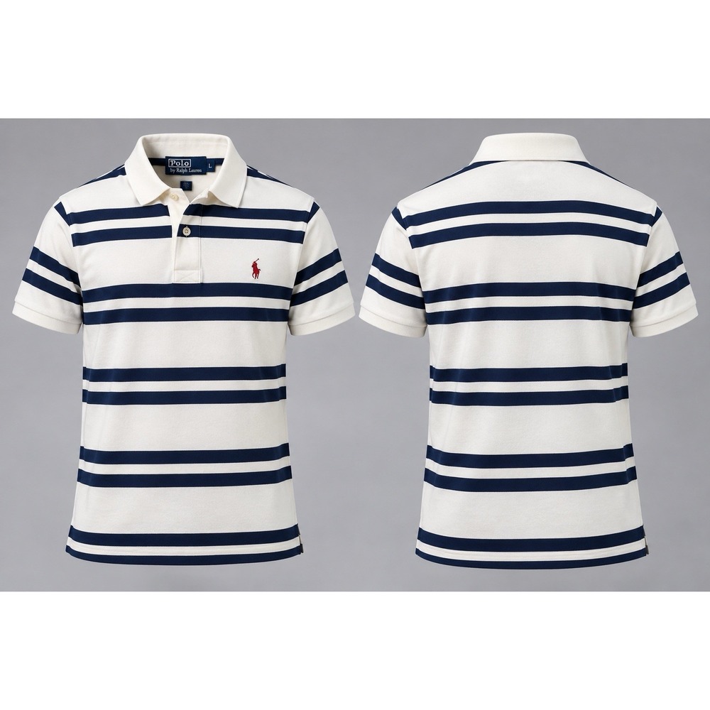 Polo Ralph Lauren Classic Fit Oxford Shirt Mens XL Blue White Stripe Flesh Pony